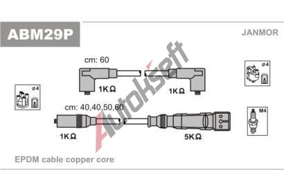 JANMOR Sada kabel pro zapalovn JNM ABM29P, ABM29P