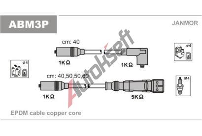 JANMOR Sada kabel pro zapalovn JNM ABM3P, ABM3P
