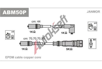 JANMOR Sada kabel pro zapalovn JNM ABM50P, ABM50P