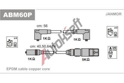JANMOR Sada kabelů pro zapalování JNM ABM60P, ABM60P JANMOR Sada kabelů pro zapalování JNM ABM60P, ABM60P