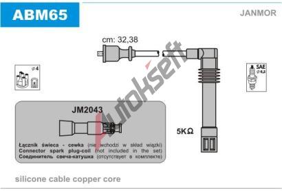 JANMOR Sada kabel pro zapalovn JNM ABM65, ABM65