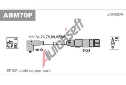 JANMOR Sada kabel pro zapalovn JNM ABM70P, ABM70P