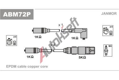 JANMOR Sada kabel pro zapalovn JNM ABM72P, ABM72P
