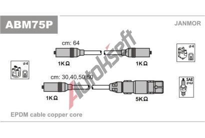 JANMOR Sada kabel pro zapalovn JNM ABM75P, ABM75P