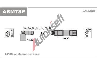 JANMOR Sada kabel pro zapalovn JNM ABM78P, ABM78P
