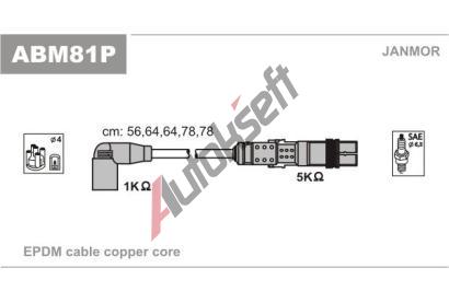 JANMOR Sada kabel pro zapalovn JNM ABM81P, ABM81P