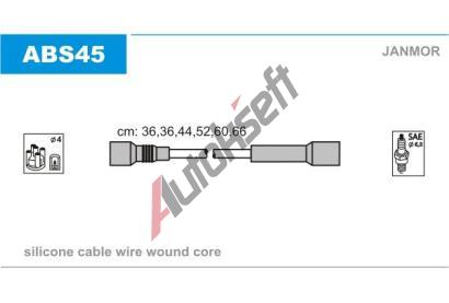 JANMOR Sada kabel pro zapalovn JNM ABS45, ABS45