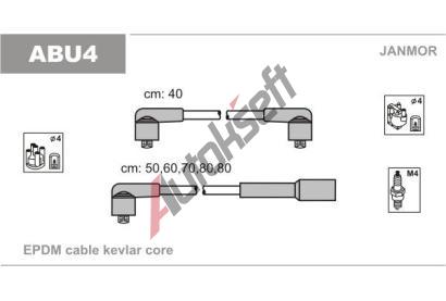 JANMOR Sada kabel pro zapalovn JNM ABU4, ABU4