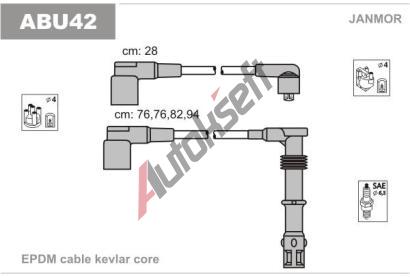 JANMOR Sada kabel pro zapalovn JNM ABU42, ABU42