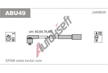 JANMOR Sada kabel pro zapalovn JNM ABU49, ABU49