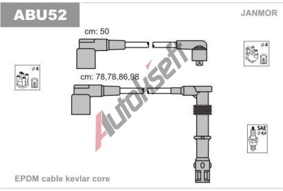JANMOR Sada kabel pro zapalovn JNM ABU52, ABU52