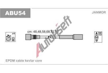 JANMOR Sada kabel pro zapalovn JNM ABU54, ABU54