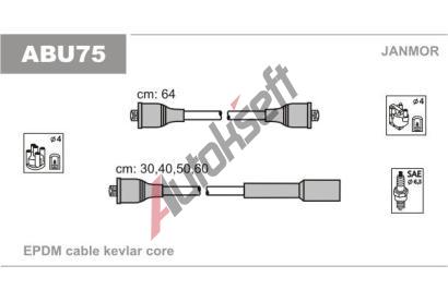 JANMOR Sada kabel pro zapalovn JNM ABU75, ABU75