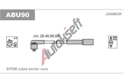 JANMOR Sada kabel pro zapalovn JNM ABU90, ABU90