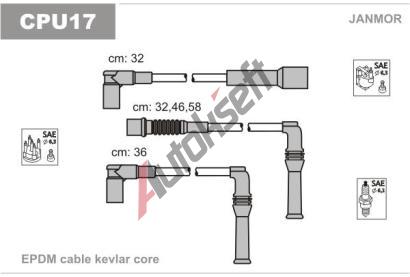 JANMOR Sada kabel pro zapalovn JNM CPU17, CPU17