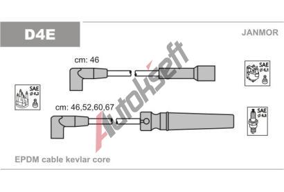 JANMOR Sada kabel pro zapalovn JNM D4E, D4E