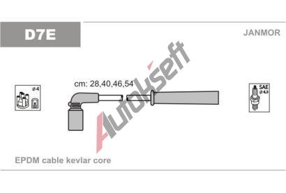 JANMOR Sada kabel pro zapalovn JNM D7E, D7E