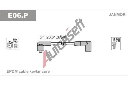 JANMOR Sada kabel pro zapalovn JNM E06.P, E06.P
