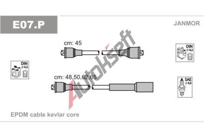 JANMOR Sada kabel pro zapalovn JNM E07.P, E07.P
