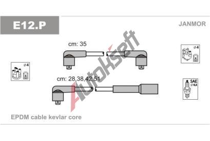 JANMOR Sada kabel pro zapalovn JNM E12.P, E12.P