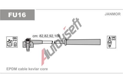 JANMOR Sada kabel pro zapalovn JNM FU16, FU16