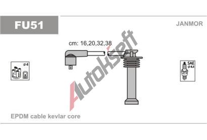 JANMOR Sada kabel pro zapalovn JNM FU51, FU51