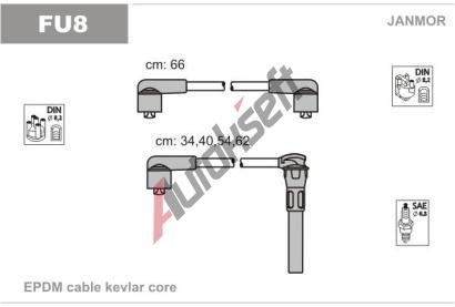 JANMOR Sada kabel pro zapalovn JNM FU8, FU8