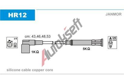 JANMOR Sada kabel pro zapalovn JNM HR12, HR12