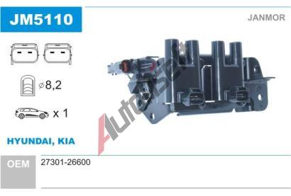 JANMOR Zapalovací cívka JNM JM5110, JM5110 JANMOR Zapalovací cívka JNM JM5110, JM5110