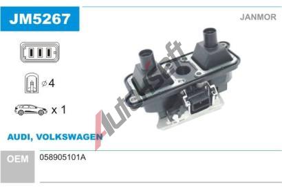 JANMOR Zapalovací cívka JNM JM5267, JM5267 JANMOR Zapalovací cívka JNM JM5267, JM5267
