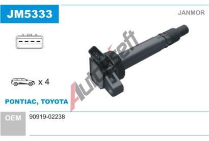 JANMOR Zapalovací cívka JNM JM5333, JM5333 JANMOR Zapalovací cívka JNM JM5333, JM5333