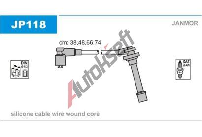 JANMOR Sada kabel pro zapalovn JNM JP118, JP118