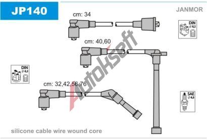 JANMOR Sada kabel pro zapalovn JNM JP140, JP140