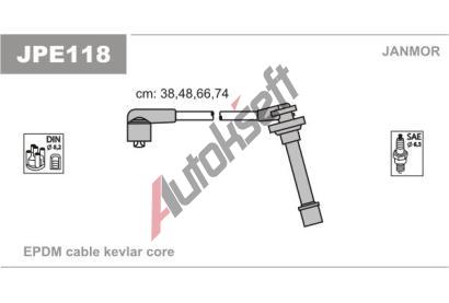JANMOR Sada kabel pro zapalovn JNM JPE118, JPE118