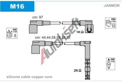 JANMOR Sada kabel pro zapalovn JNM M16, M16