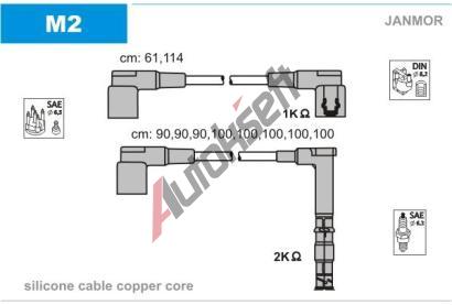 JANMOR Sada kabel pro zapalovn JNM M2, M2