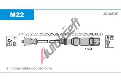 JANMOR Sada kabel pro zapalovn JNM M22, M22