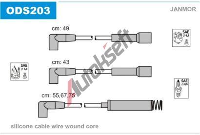 JANMOR Sada kabel pro zapalovn JNM ODS203, ODS203