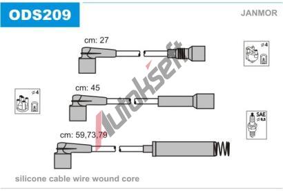 JANMOR Sada kabel pro zapalovn JNM ODS209, ODS209