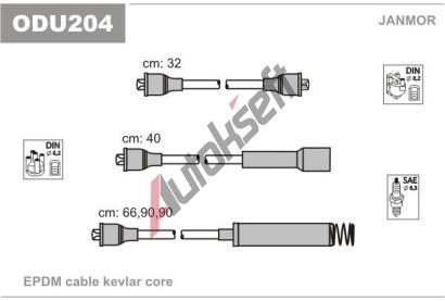 JANMOR Sada kabel pro zapalovn JNM ODU204, ODU204