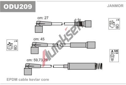 JANMOR Sada kabel pro zapalovn JNM ODU209, ODU209