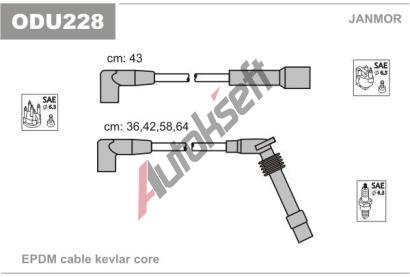 JANMOR Sada kabel pro zapalovn JNM ODU228, ODU228