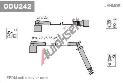 JANMOR Sada kabel pro zapalovn JNM ODU242, ODU242