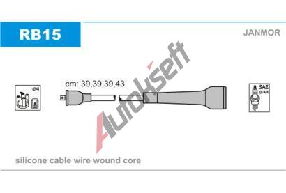 JANMOR Sada kabel pro zapalovn JNM RB15, RB15