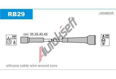 JANMOR Sada kabel pro zapalovn JNM RB29, RB29