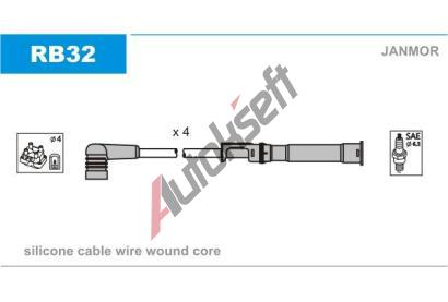 JANMOR Sada kabel pro zapalovn JNM RB32, RB32