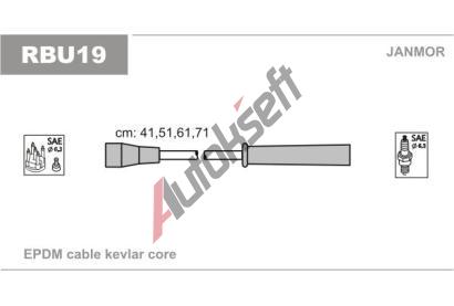 JANMOR Sada kabel pro zapalovn JNM RBU19, RBU19