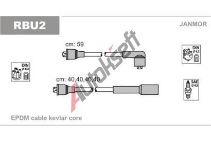 JANMOR Sada kabel pro zapalovn JNM RBU2, RBU2