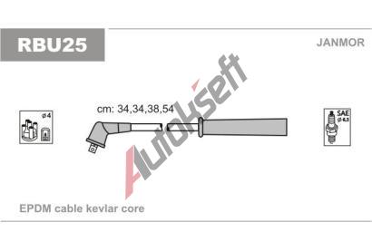 JANMOR Sada kabel pro zapalovn JNM RBU25, RBU25