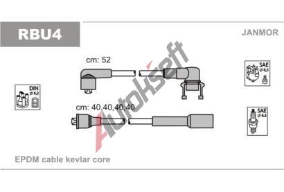 JANMOR Sada kabel pro zapalovn JNM RBU4, RBU4